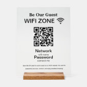 Wifi Network | QR Code Internet Scan to Connect アクリルサイン (正面)