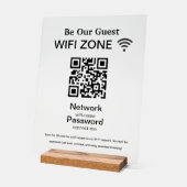 Wifi Network | QR Code Internet Scan to Connect アクリルサイン (傾斜)
