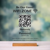 Wifi Network | QR Code Internet Scan to Connect アクリルサイン (ニュートラル)