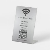WiFi Network Scan QR Code to Connect the Internet 台座サイン (正面)