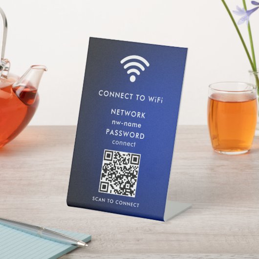 WiFi Network Scan QR Code to Connect the Internet 台座サイン (インサイチュ)