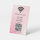 WiFi Network Scan QR Code to Connect the Internet 台座サイン (正面)