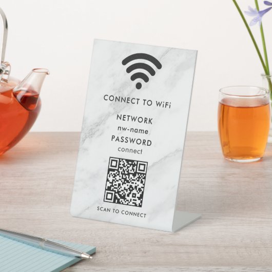 WiFi Network Scan QR Code to Connect the Internet 台座サイン (インサイチュ)