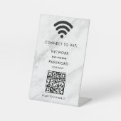 WiFi Network Scan QR Code to Connect the Internet 台座サイン (正面)