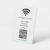 WiFi Network Scan QR Code to Connect the Internet 台座サイン (正面)
