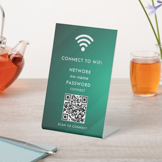 WiFi Network Scan QR Code to Connect the Internet 台座サイン (インサイチュ)