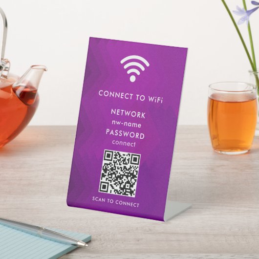 WiFi Network Scan QR Code to Connect the Internet 台座サイン (インサイチュ)