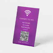 WiFi Network Scan QR Code to Connect the Internet 台座サイン (正面)