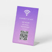 WiFi Network Scan QR Code to Connect the Internet 台座サイン (正面)