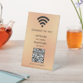 WiFi Network Scan QR Code to Connect the Internet 台座サイン (インサイチュ)