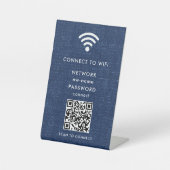 WiFi Network Scan QR Code to Connect the Internet 台座サイン (正面)