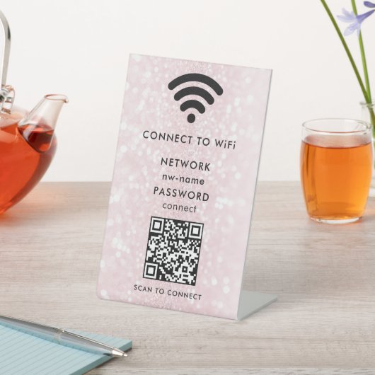 WiFi Network Scan QR Code to Connect the Internet 台座サイン (インサイチュ)