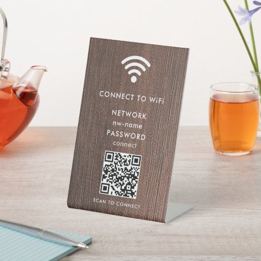 WiFi Network Scan QR Code to Connect the Internet 台座サイン (インサイチュ)