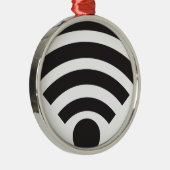 Wifi network symbol メタルオーナメント (右)