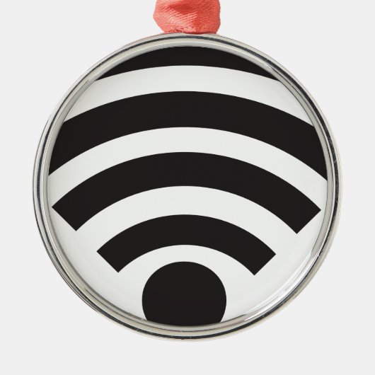 Wifi network symbol メタルオーナメント (正面)