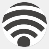 Wifi network symbol ラウンドシール (正面)
