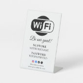 Wifi Password and Network Personalized 台座サイン (正面)