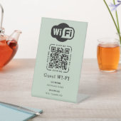 Wifi Password and Network Personalized QR Code 台座サイン (インサイチュ)