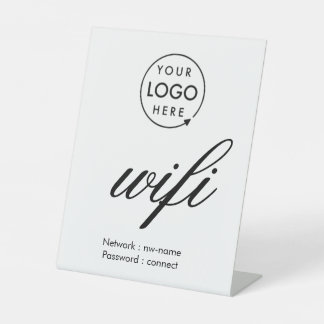 WiFi Password Code Business Logo 台座サイン