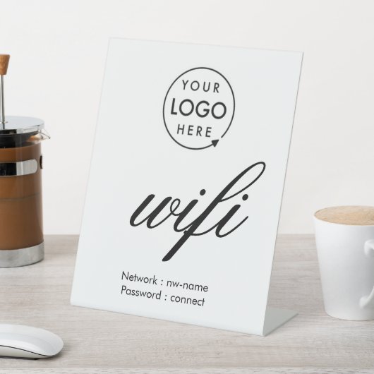 WiFi Password Code Business Logo 台座サイン (インサイチュ)
