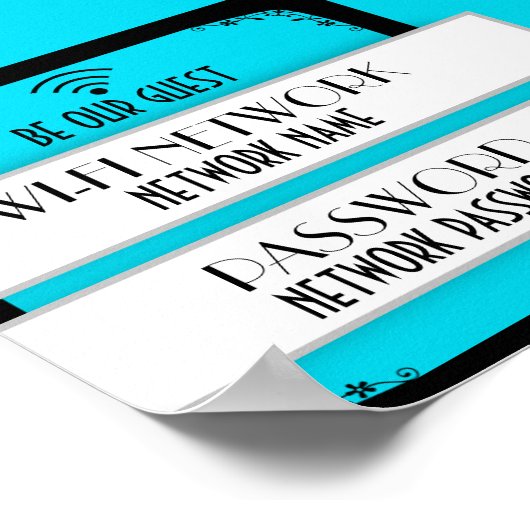 Wifi Password Custom Color ポスター (角)
