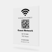 WiFi Password QR Acrylic Sign アクリルサイン (傾斜)