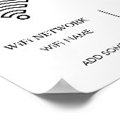 Wifi Password Sign Airbnb Guest Room Sign ポスター (角)