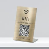 Wifi QRコードでゴールドに接続 台座サイン