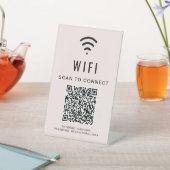 Wifi QRコードをスキャンしてピンクのネットワークに接続 台座サイン (インサイチュ)