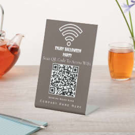 Wifi QRコードスキャンで軽いコーヒーを接続 台座サイン