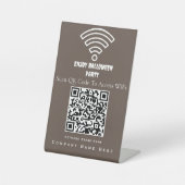Wifi QRコードスキャンで軽いコーヒーを接続 台座サイン (正面)