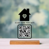 Wifi QRコードスキャンによる自己接着剤の接続 アクリルサイン (ニュートラル)