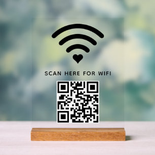 Wifi QRコードスキャンによる自己接着剤の接続 アクリルサイン
