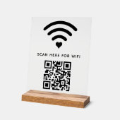 Wifi QRコードスキャンによる自己接着剤の接続 アクリルサイン (傾斜)