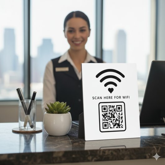 Wifi QRコードスキャンによる自己接着剤の接続 フォトプラーク
