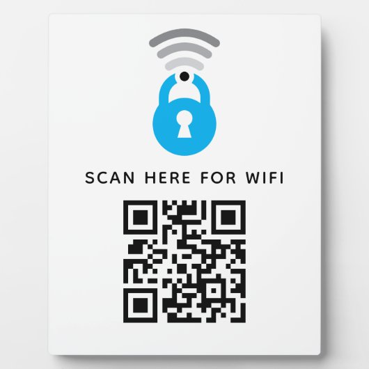 Wifi QRコードスキャンによる自己接着剤の接続 フォトプラーク (正面)