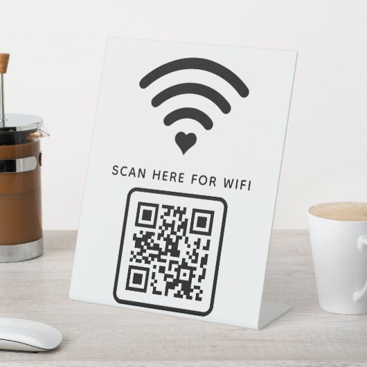 Wifi QRコードスキャンによる自己接着剤の接続 台座サイン (インサイチュ)