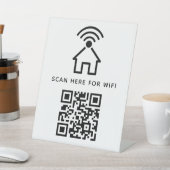 Wifi QRコードスキャンによる自己接着剤の接続 台座サイン (インサイチュ)
