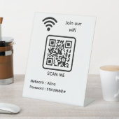 WiFi QRコードスキャンWiFiパスワードに参加 台座サイン (インサイチュ)