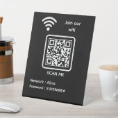 WiFi QRコードスキャンWiFiパスワードに参加 台座サイン (インサイチュ)