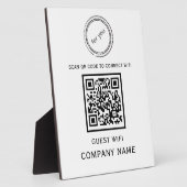 Wifi QRコードパスワードとネットワーク名ホワイト フォトプラーク (側面)