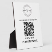 Wifi QRコードパスワードとネットワーク名ホワイト フォトプラーク (側面)