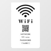 Wifi QRコードパスワード |スキャンして接続 ウィンドウサイン (シート)