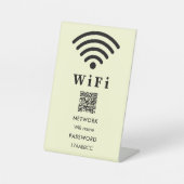 Wifi QRコードパスワード | Groovyを接続するためにスキャン 台座サイン (正面)