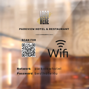 Wifi QRコードビジネスロゴウィンドウの固定 ウィンドウサイン