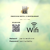 Wifi QRコードビジネスロゴウィンドウの固定 ウィンドウサイン (シート3)