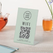 Wifi QRコードビジネスロゴスキャンセージ 台座サイン (インサイチュ)