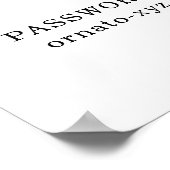 WiFi QRコードホワイトポスター – アクセスのスキャン ポスター (角)