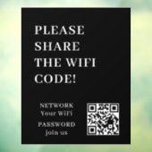 WiFi QRコード接続 ネットワーク 窓ステッカー (シート3)
