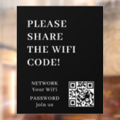 WiFi QRコード接続 ネットワーク 窓ステッカー (シート2)